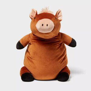 NEW Horse Weighted Plush Kids' Throw Pillow Brown - Pillowfort™